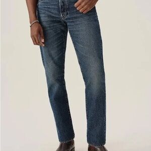 Buck Mason Straight-Leg Jeans in Washed Blue